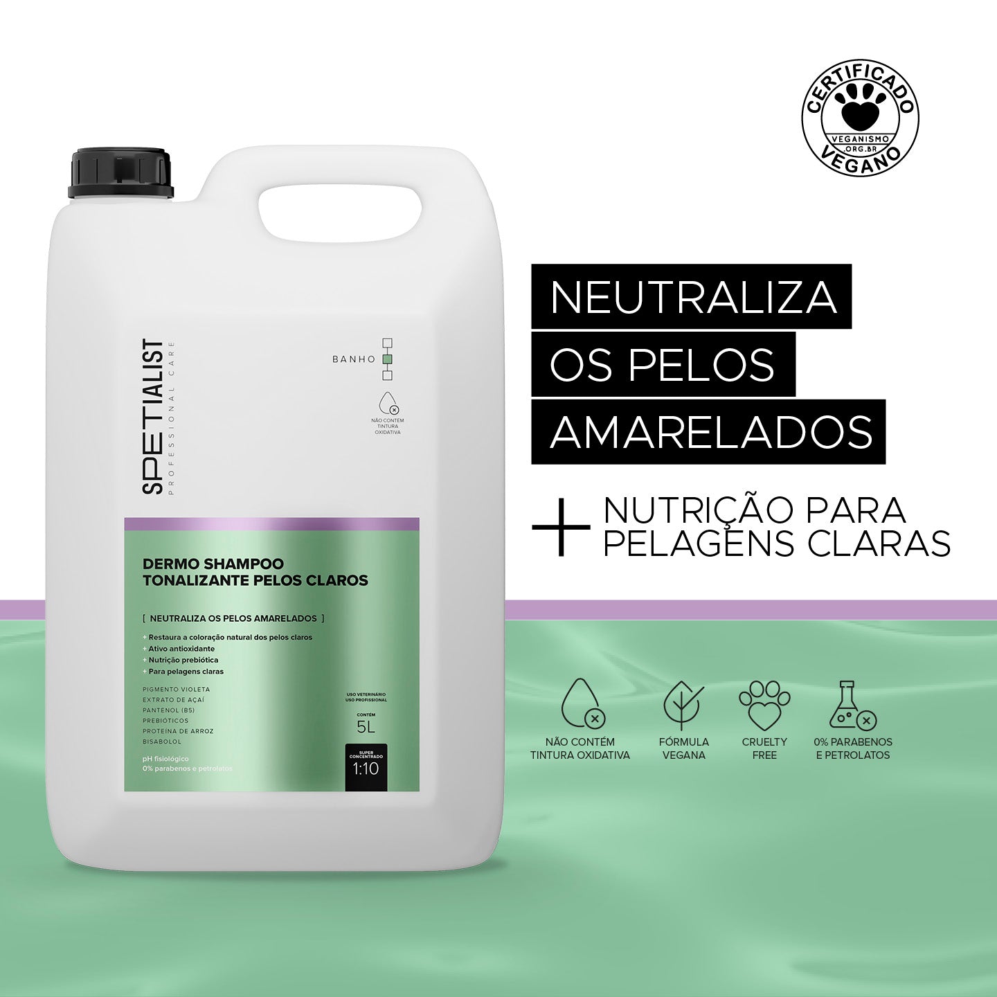 Dermo Shampoo Tonalizante Pelos Claros 5L